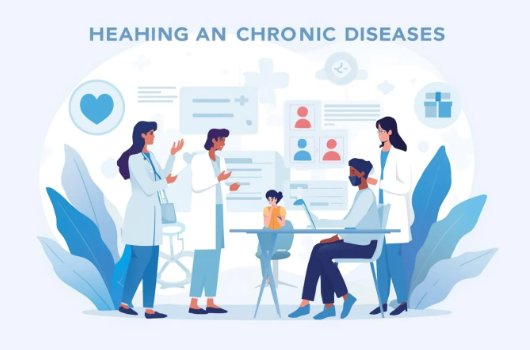 Healthcare team managing chronic diseases