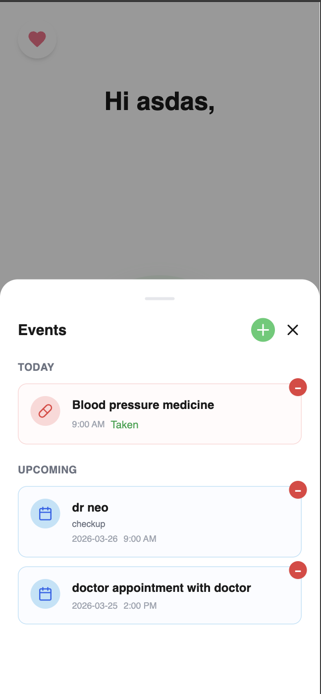 Carin.ai Events Screen