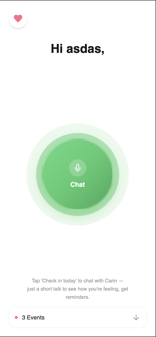 Carin.ai Chat Screen